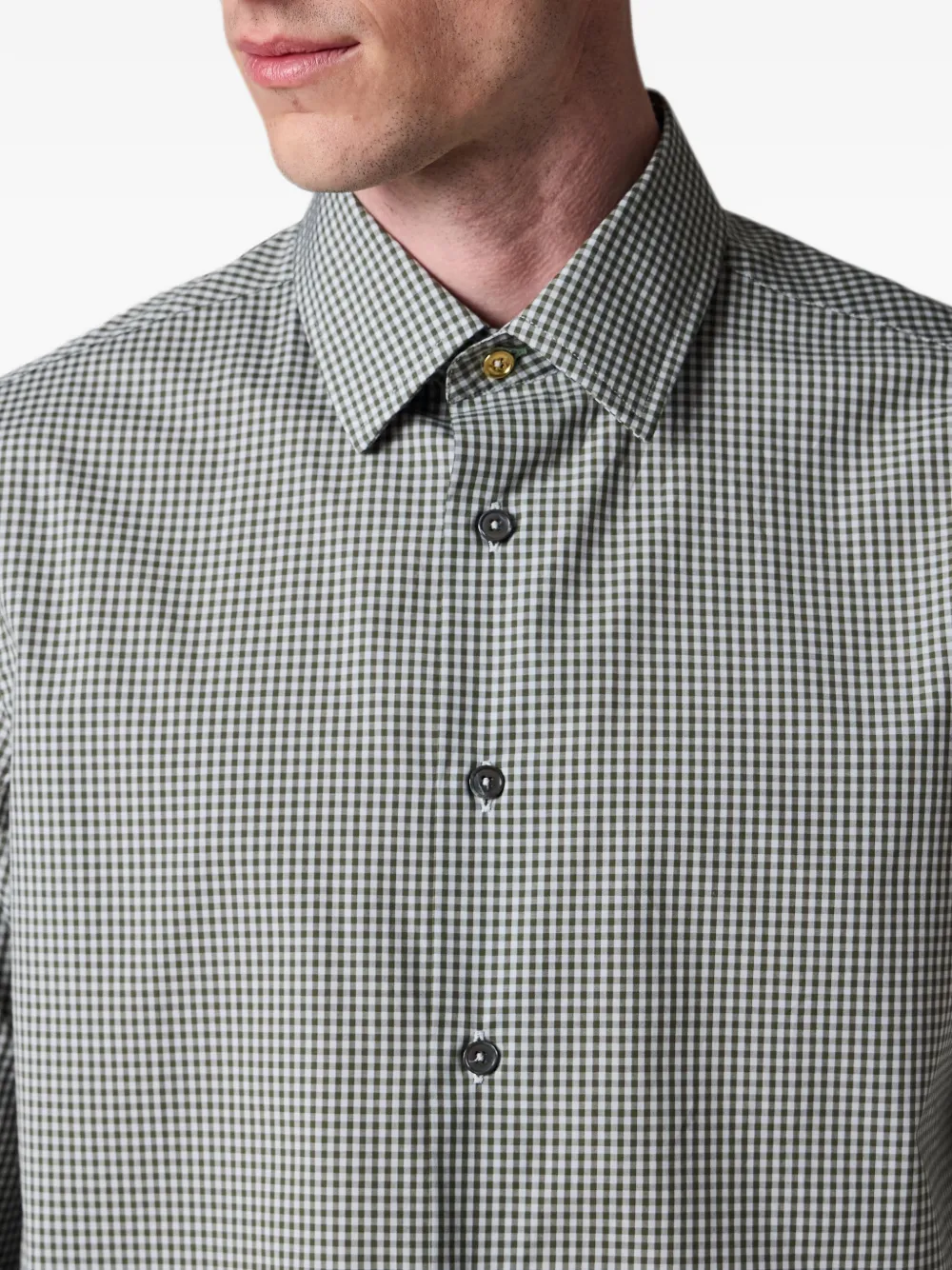 Paul Smith Regular-fit overhemd met gingham-ruit Groen