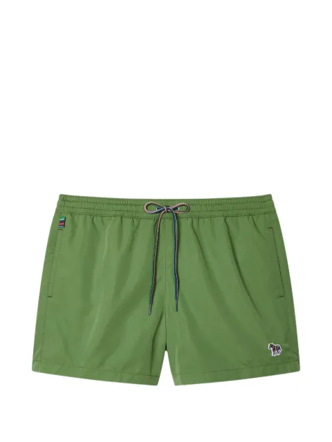 Paul Smith olive green Zebra-logo swim shorts