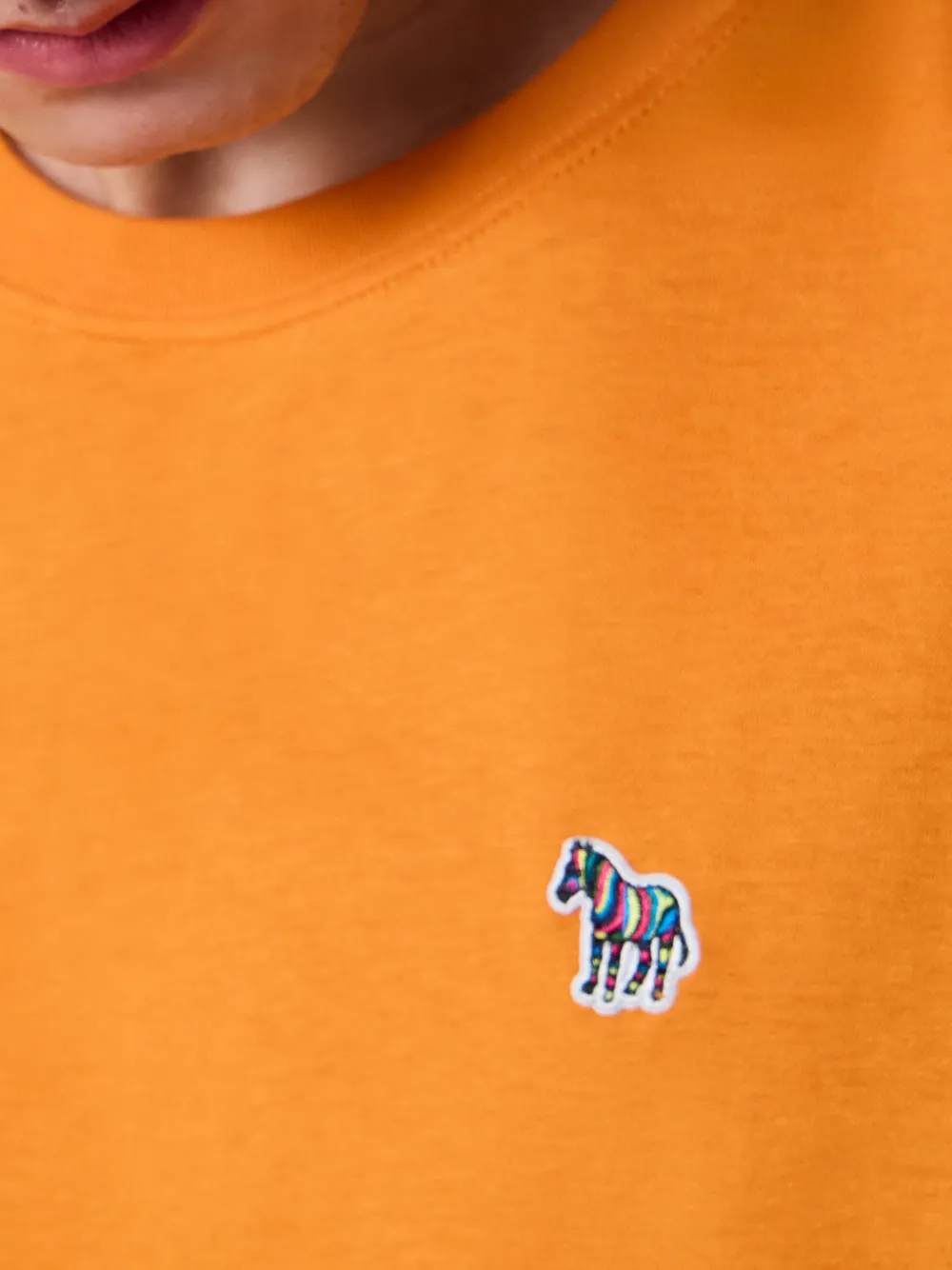 PS Paul Smith Katoenen T-shirt met Zebra-logo Oranje