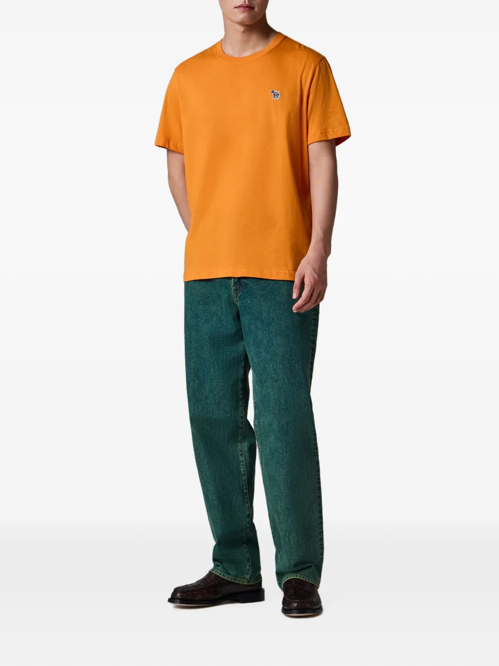 PS Paul Smith Katoenen T-shirt met Zebra-logo Oranje