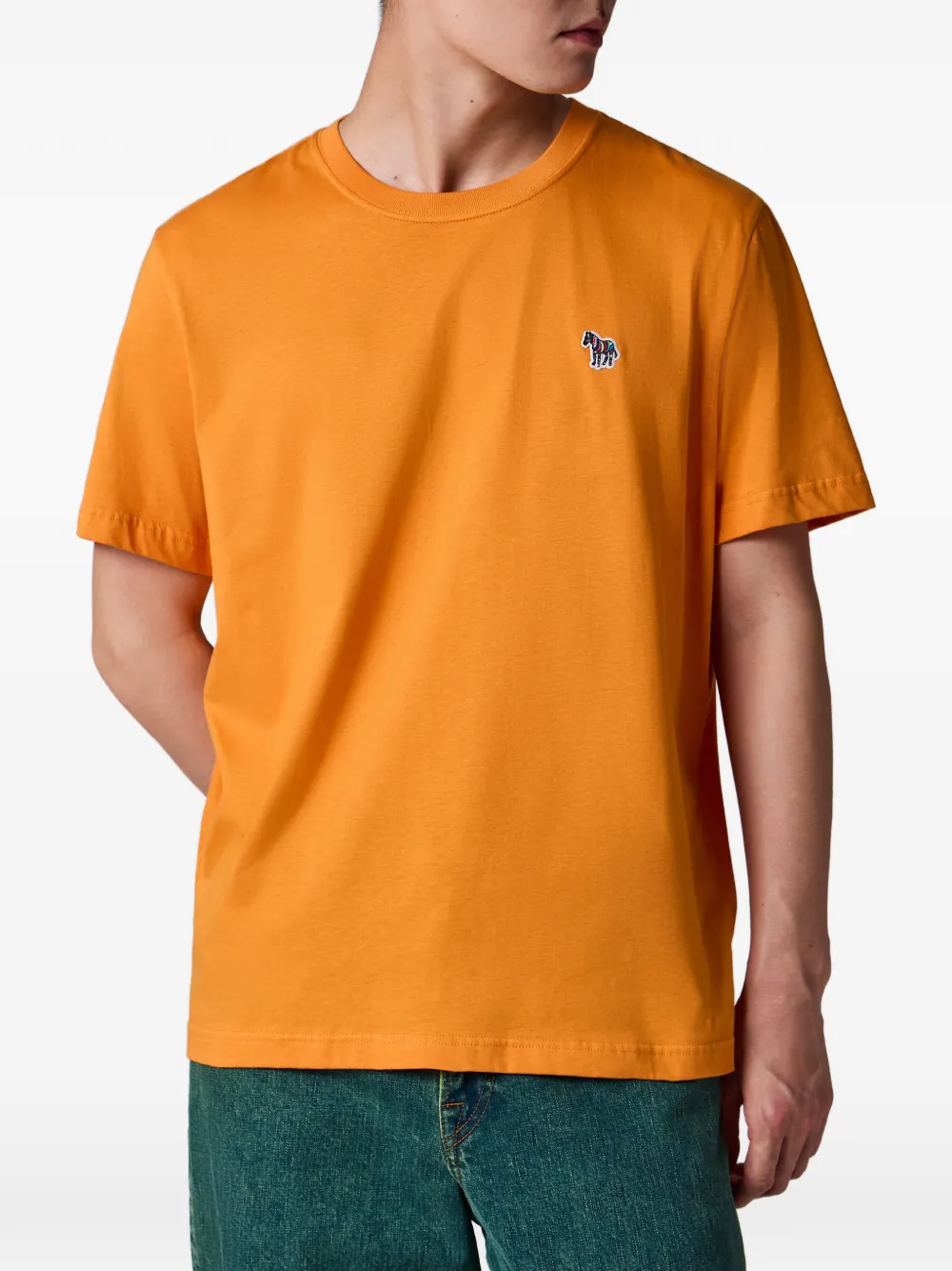 PS Paul Smith Katoenen T-shirt met Zebra-logo Oranje