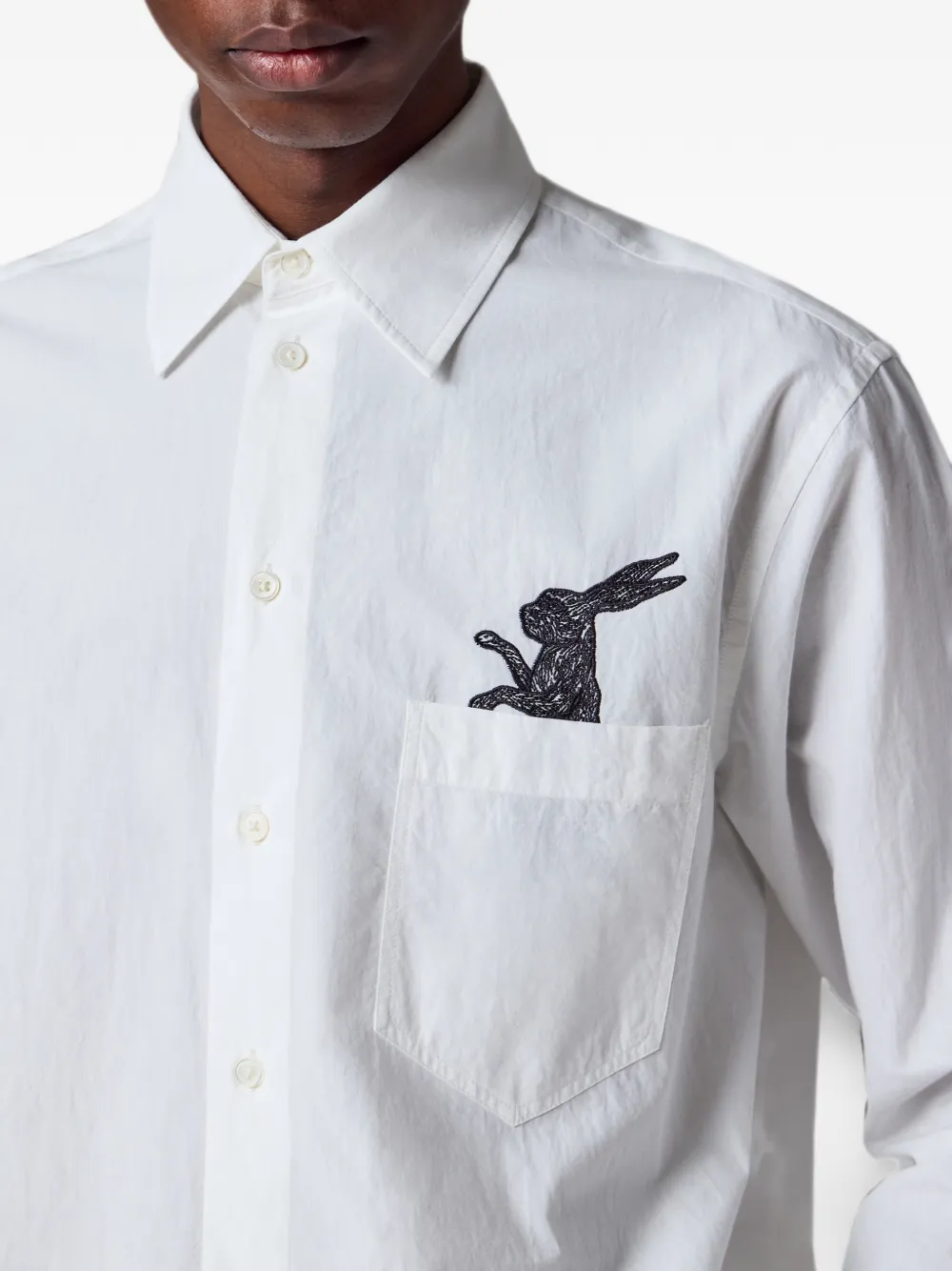 Paul Smith Rabbit katoenen overhemd met zak Wit