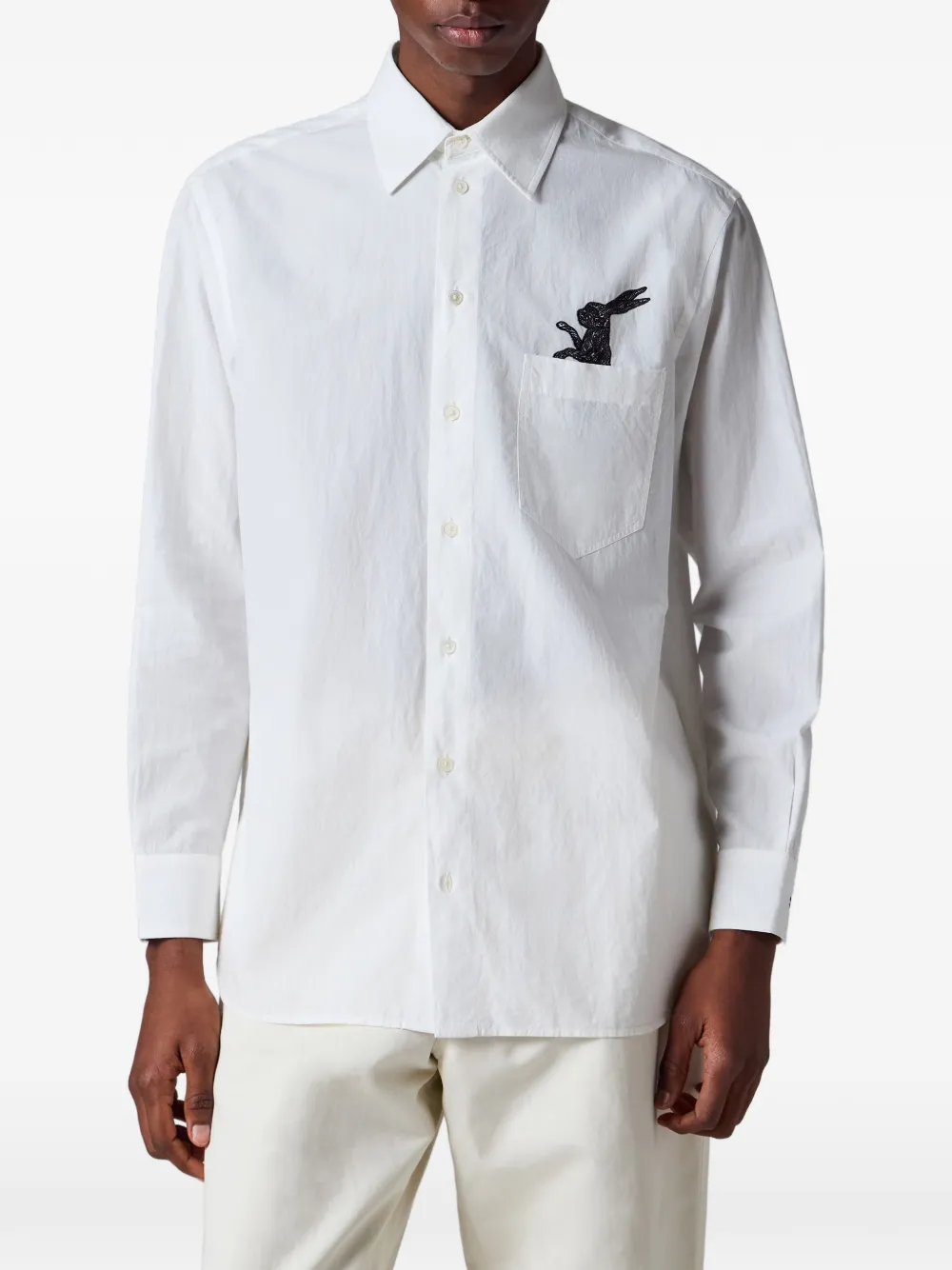Paul Smith Rabbit katoenen overhemd met zak Wit