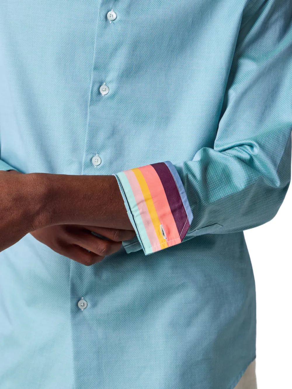 Paul Smith Regular-fit lichtblauwe geruite katoenen overhemd