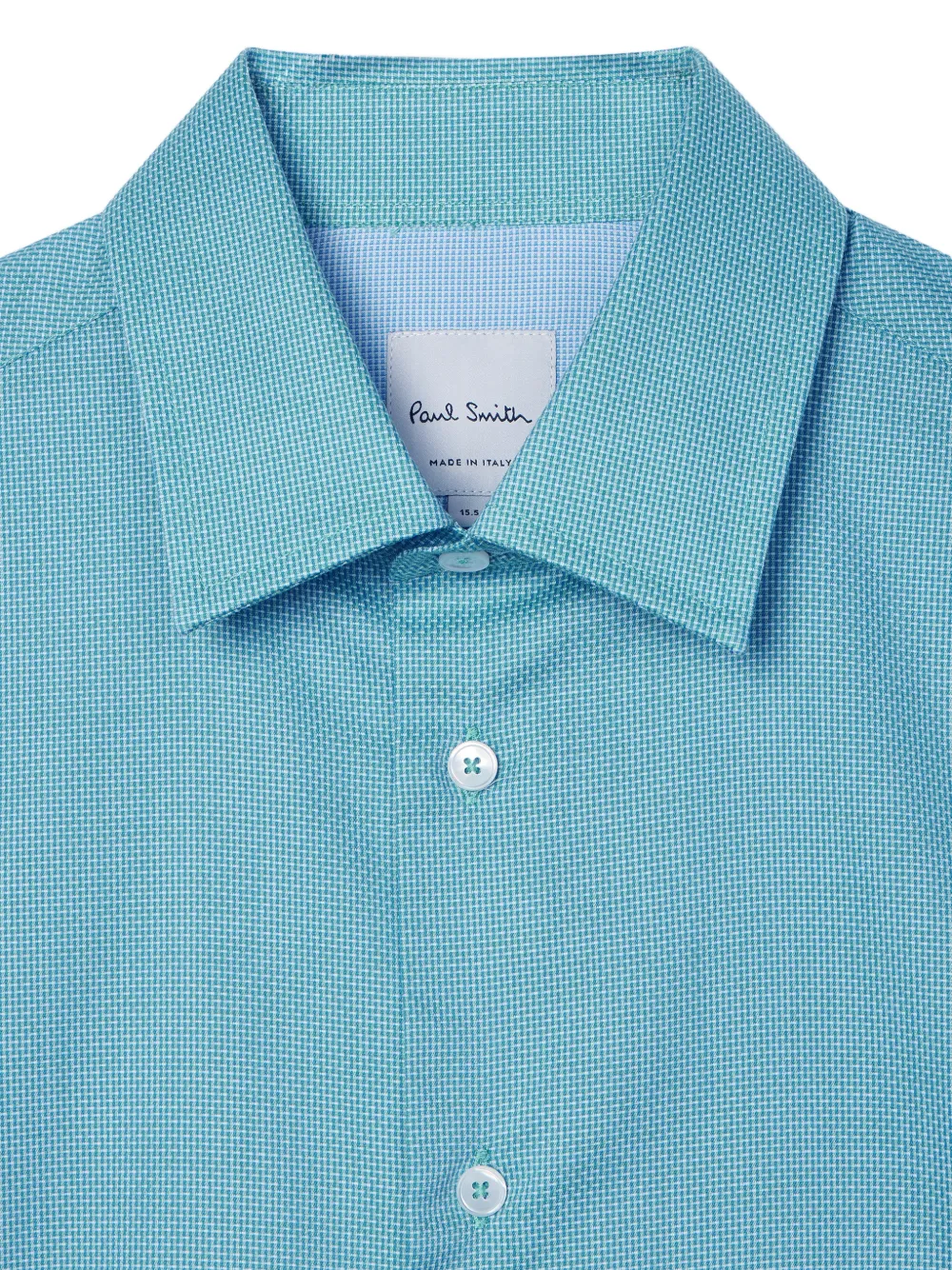 Paul Smith Regular-fit lichtblauwe geruite katoenen overhemd