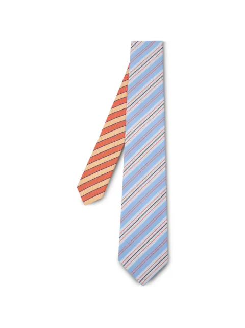 Paul Smith blue and orange stripe cotton tie