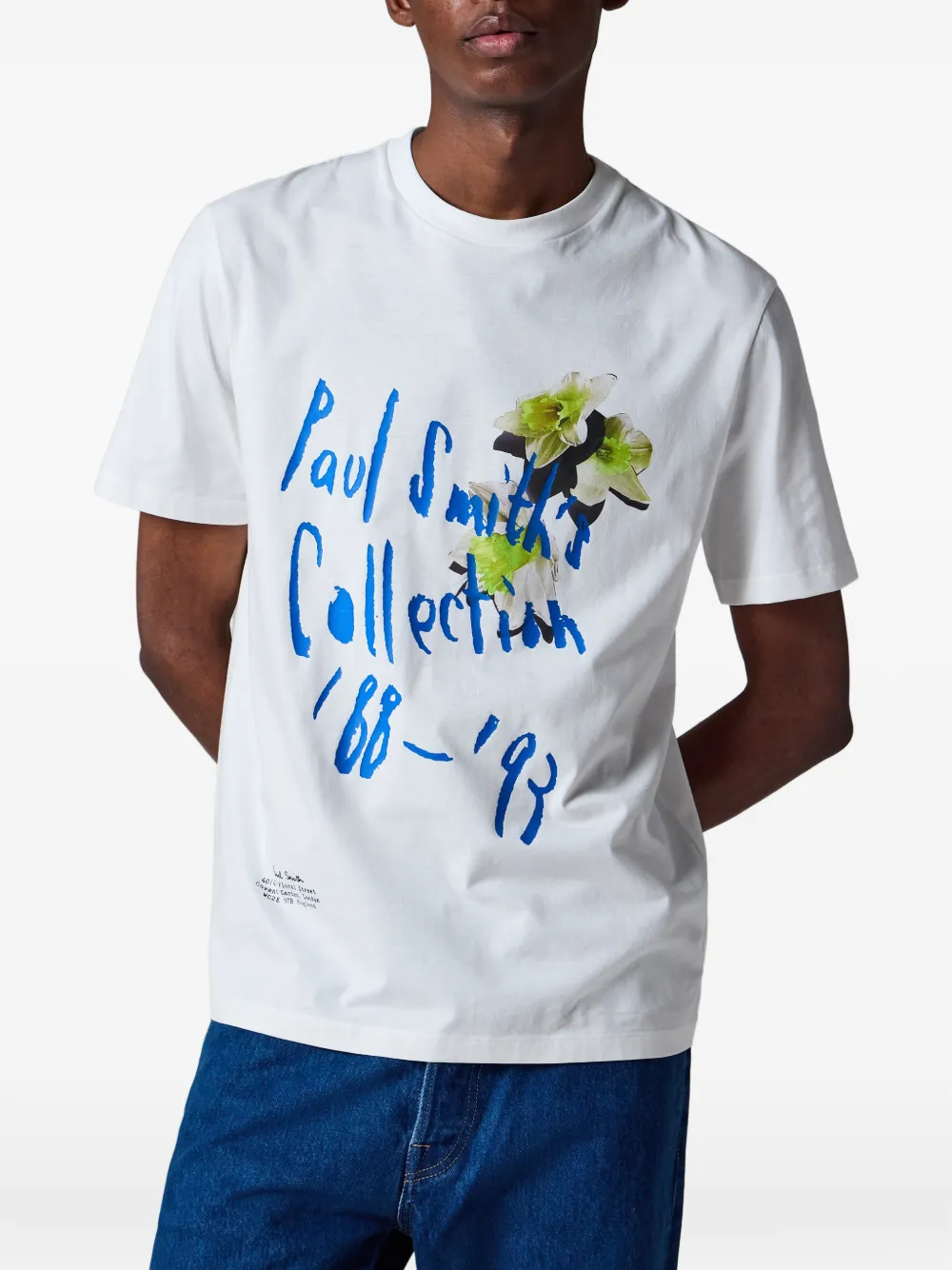 Paul Smith Collection White 88-93 T-shirt met print Wit