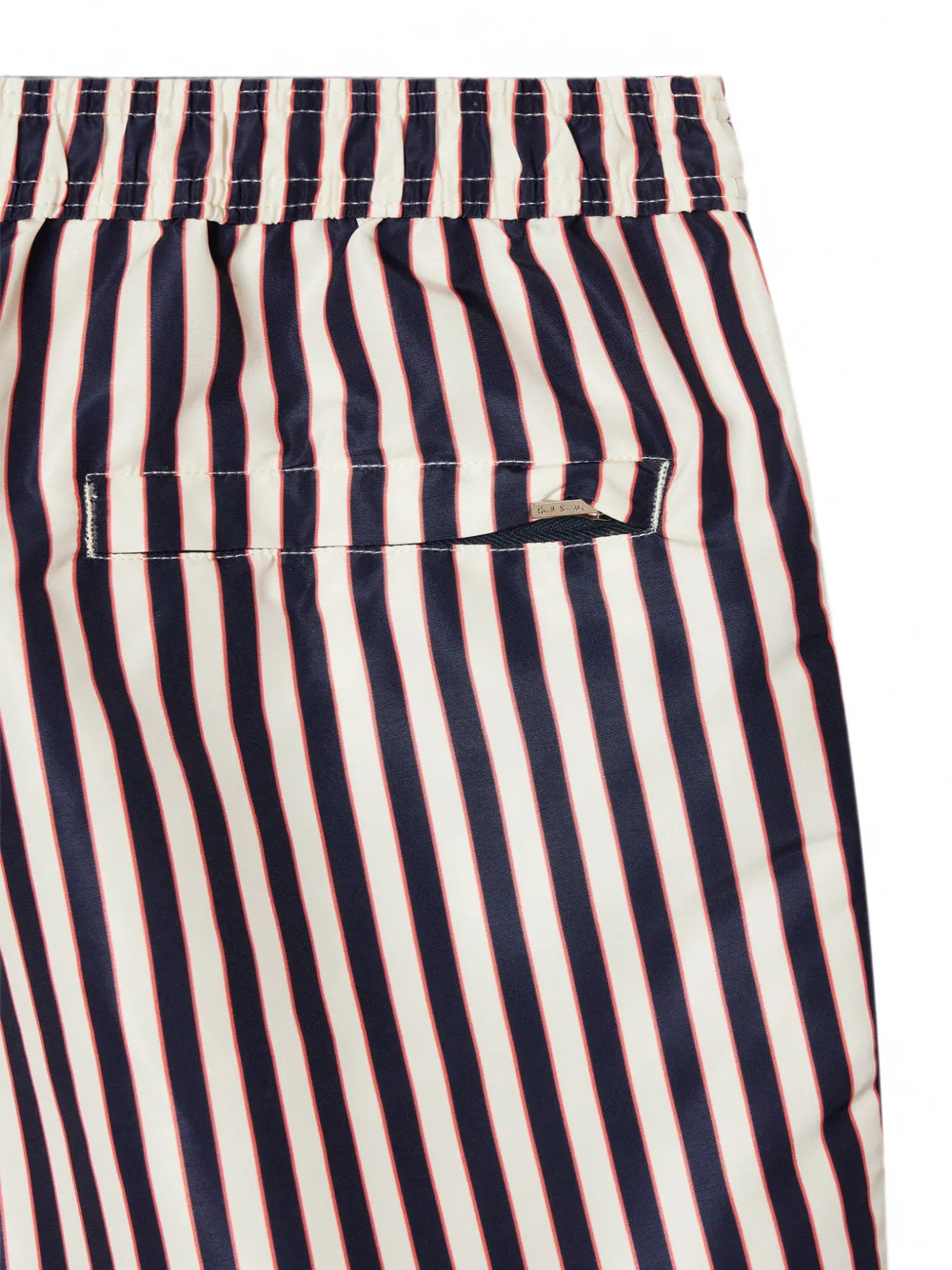 Paul Smith Zwembroek met bloemenprint en streep Beige