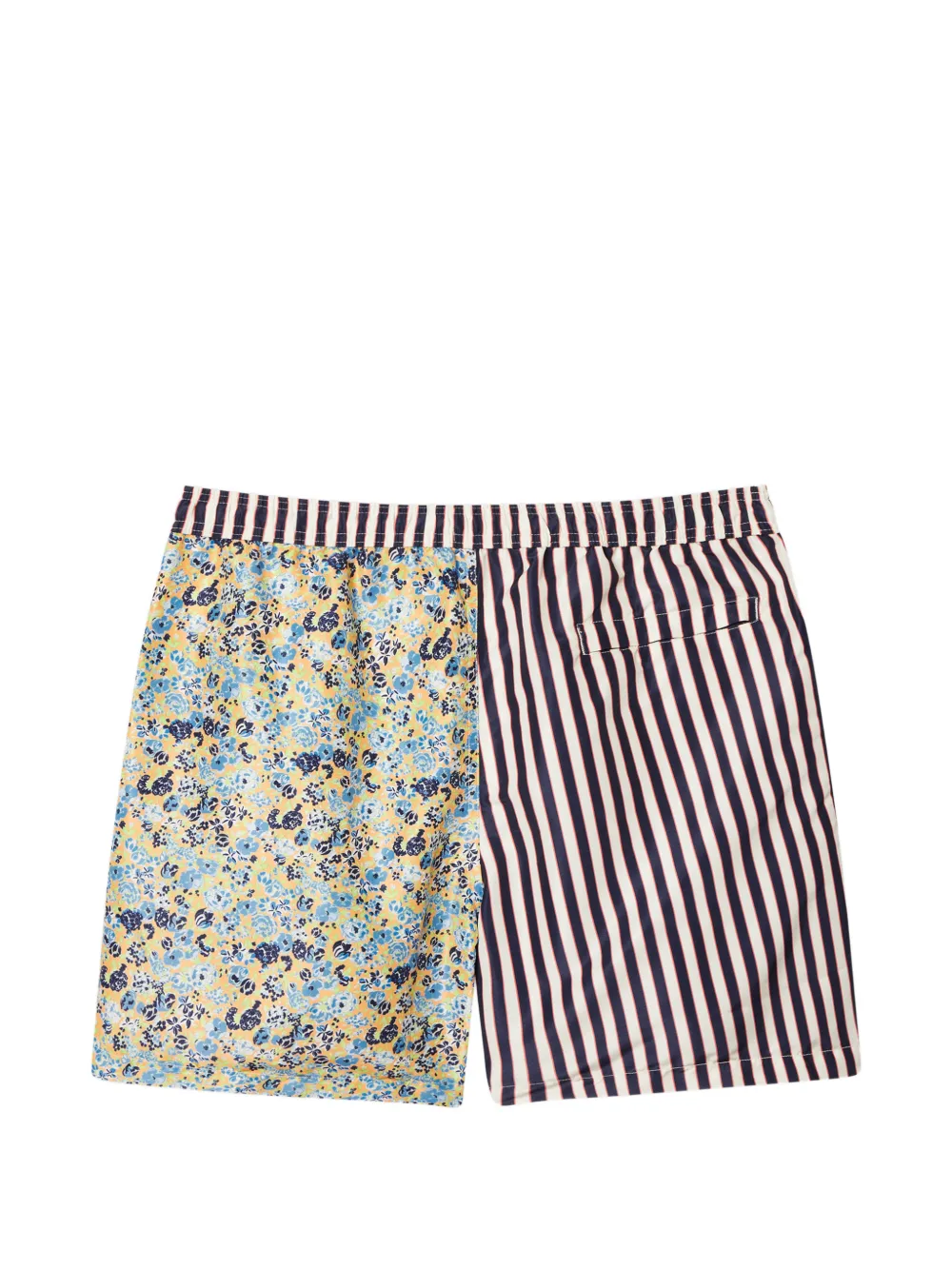 Paul Smith Zwembroek met bloemenprint en streep Beige