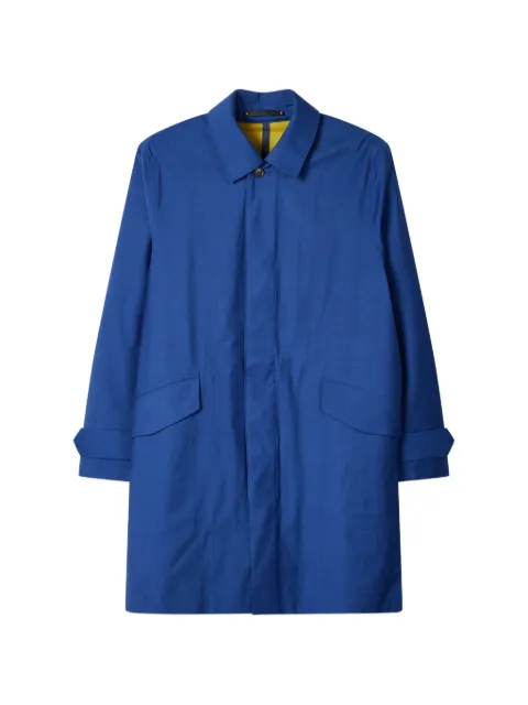 Paul Smith x Loro Piana cobalt blue 'storm system' 3-layer hooded coat