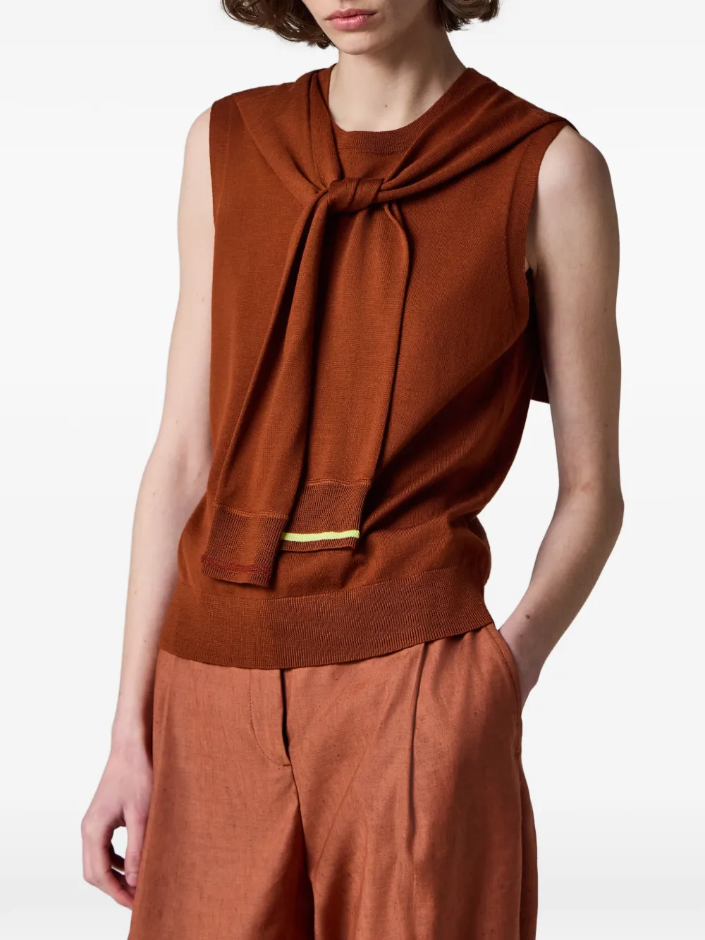 Paul Smith Gebreide top van merinowolblend Bruin