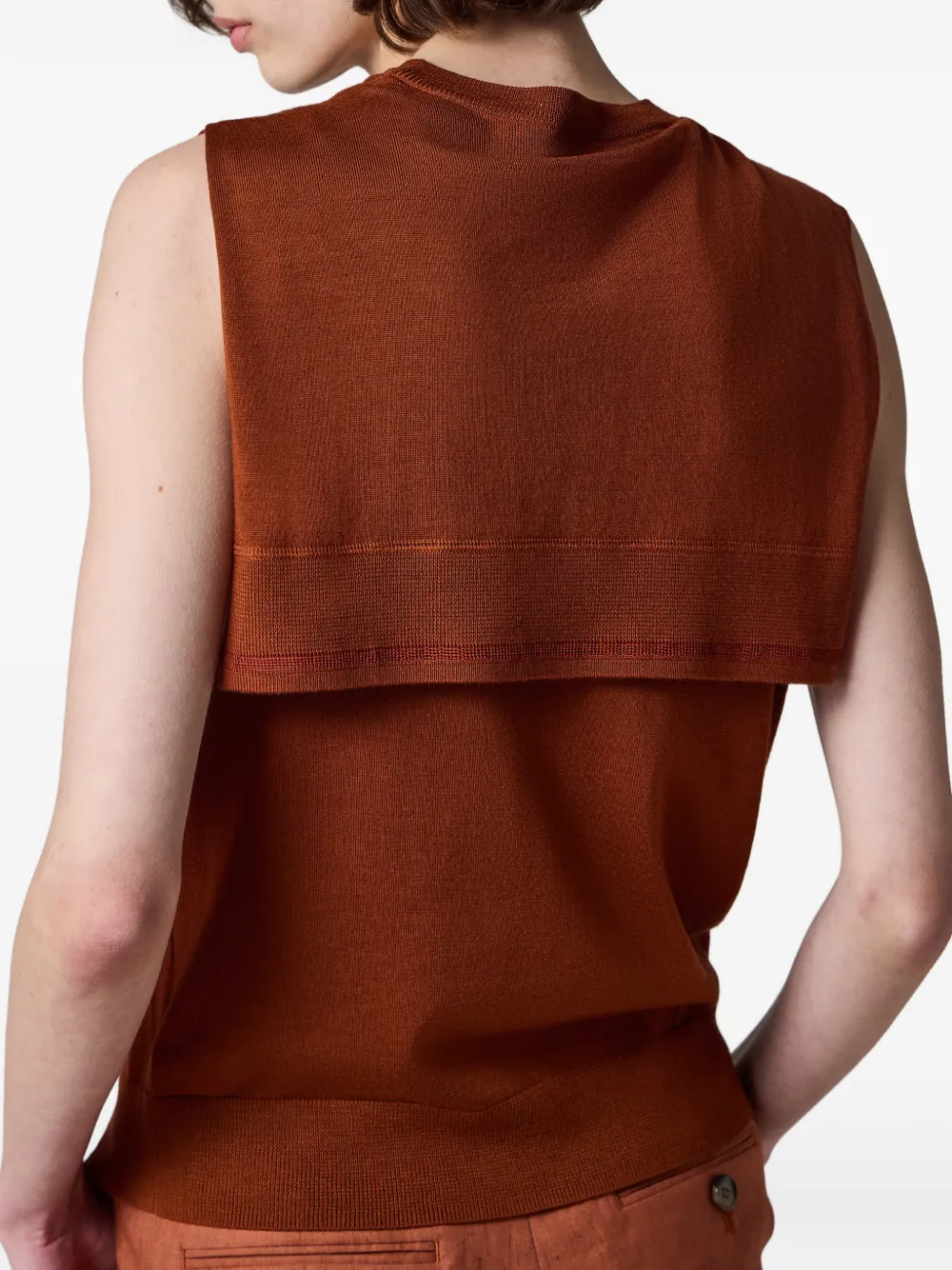 Paul Smith Gebreide top van merinowolblend Bruin