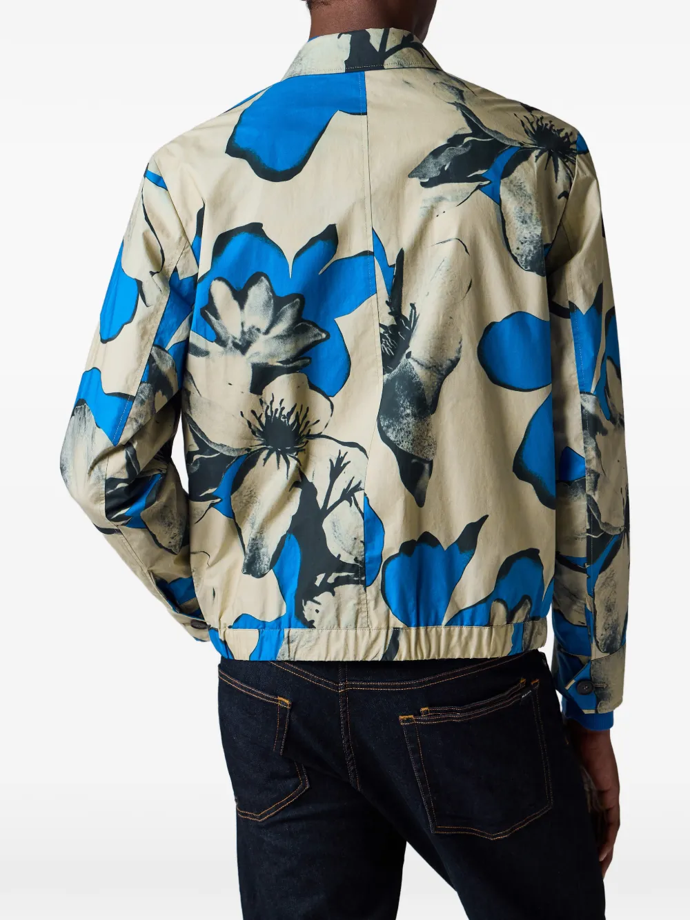 Paul Smith Katoenen jack met bloemen-print Beige