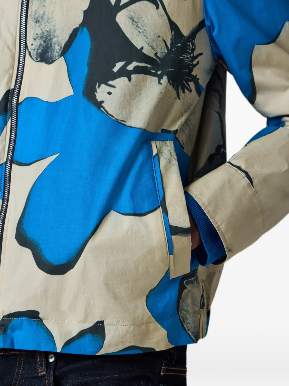 Paul Smith Katoenen jack met bloemen-print Beige