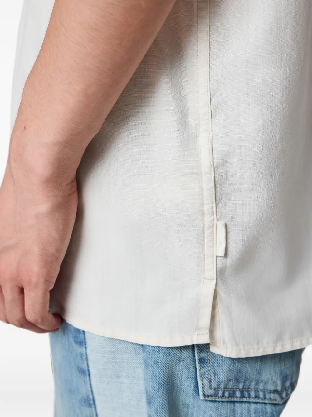 PS Paul Smith Casual-fit overhemd van ecru lyocell-katoen Beige