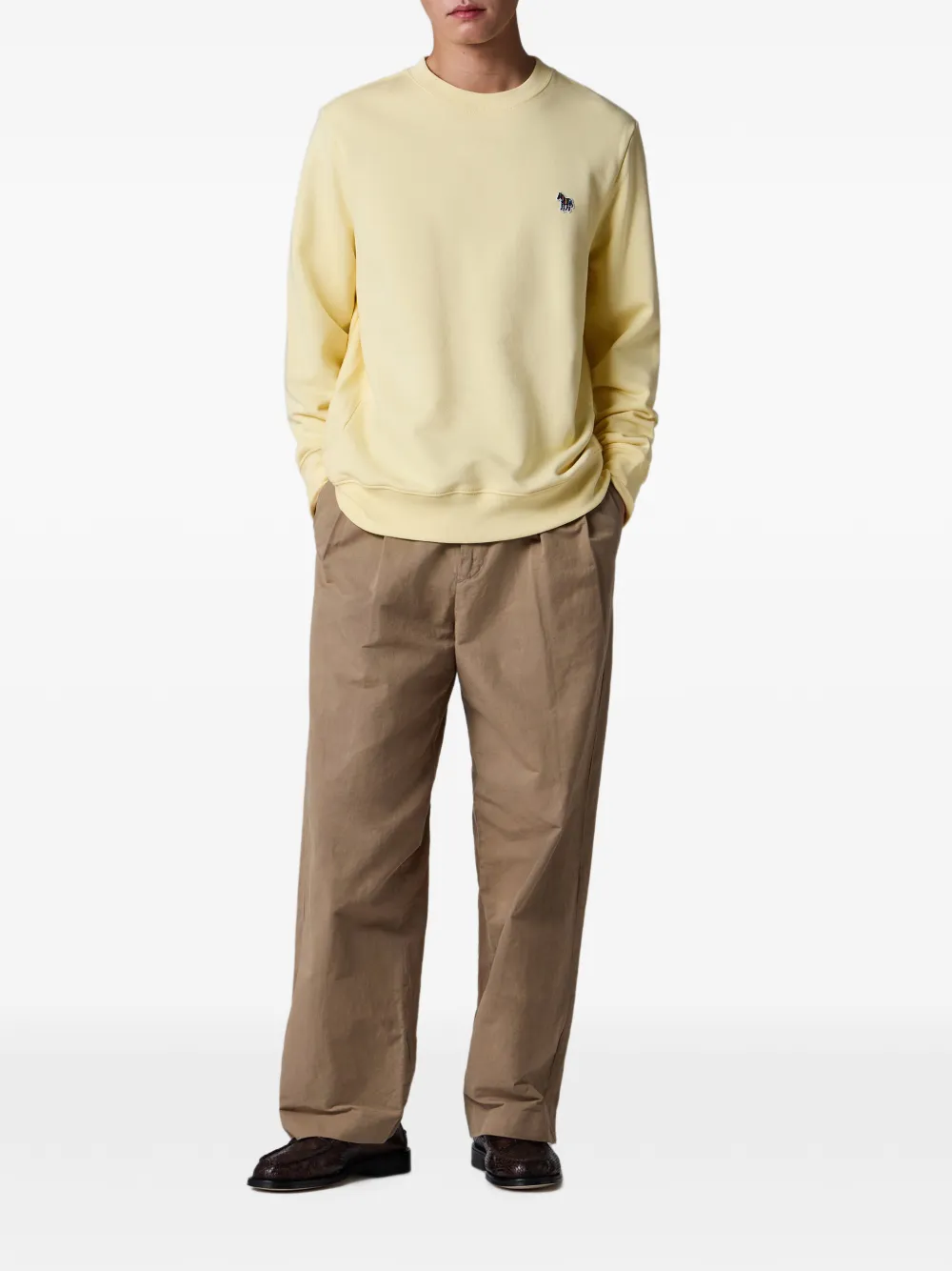 PS Paul Smith Sweater met zebrapatch Geel