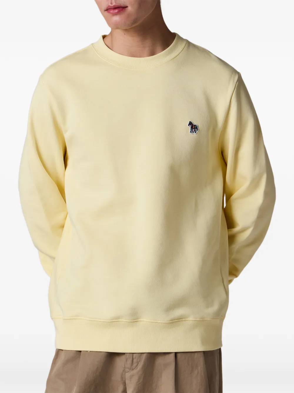 PS Paul Smith Sweater met zebrapatch Geel