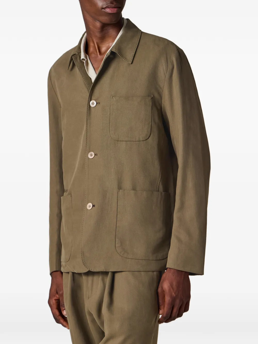 Paul Smith Kaki lyocell-twill jack Bruin
