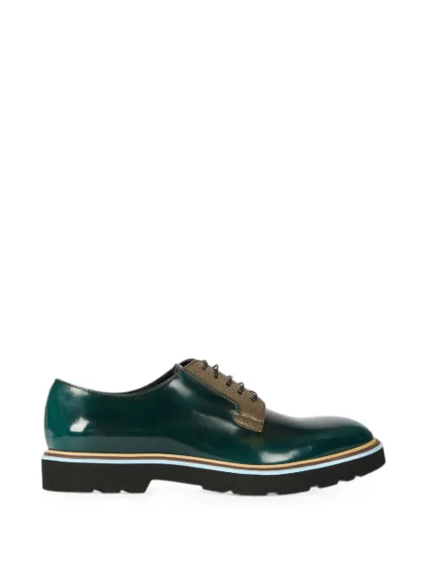 Paul Smith green high-shine 'Ras' shoes