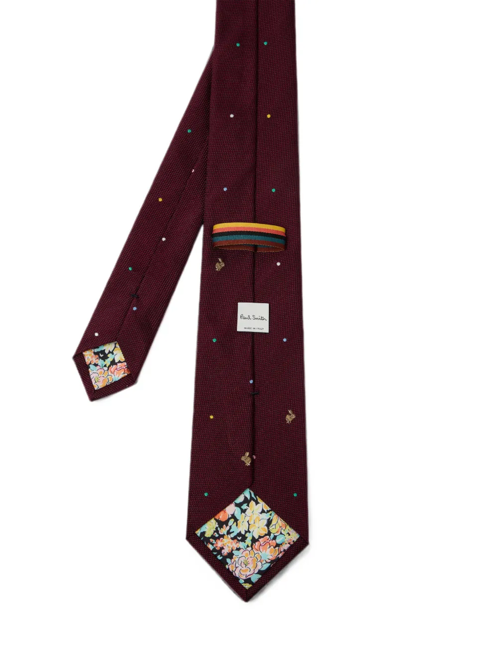 Paul Smith Zijden stropdas met stippen Rood