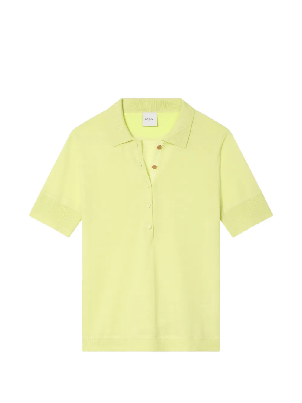 Paul Smith Polo lime in misto lana merino - Giallo