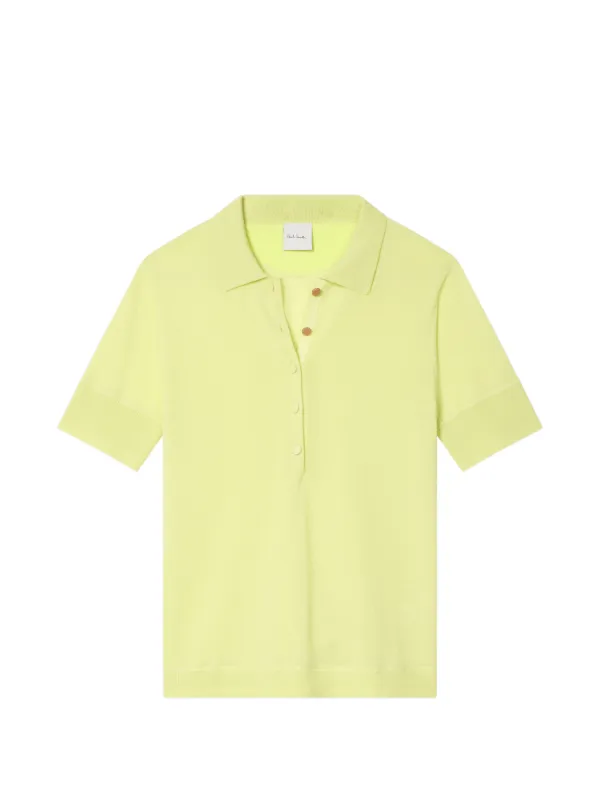 Paul Smith Merino Wool-blend Lime Polo Shirt in Yellow