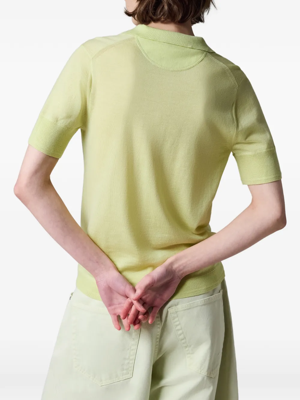 Paul Smith Poloshirt van merinowolblend Geel