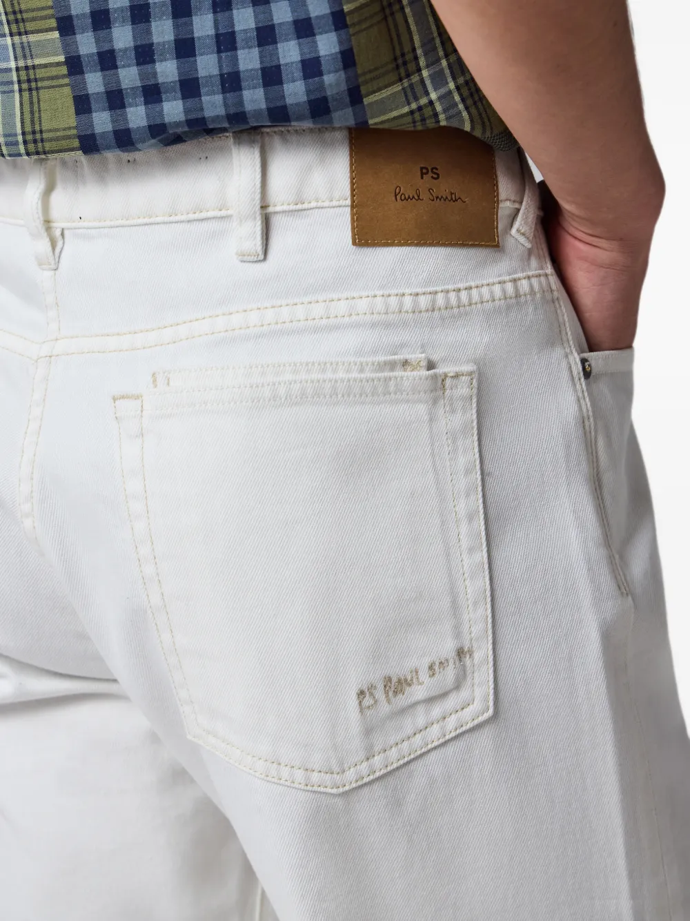 PS Paul Smith Jeans met geborduurd logo Wit