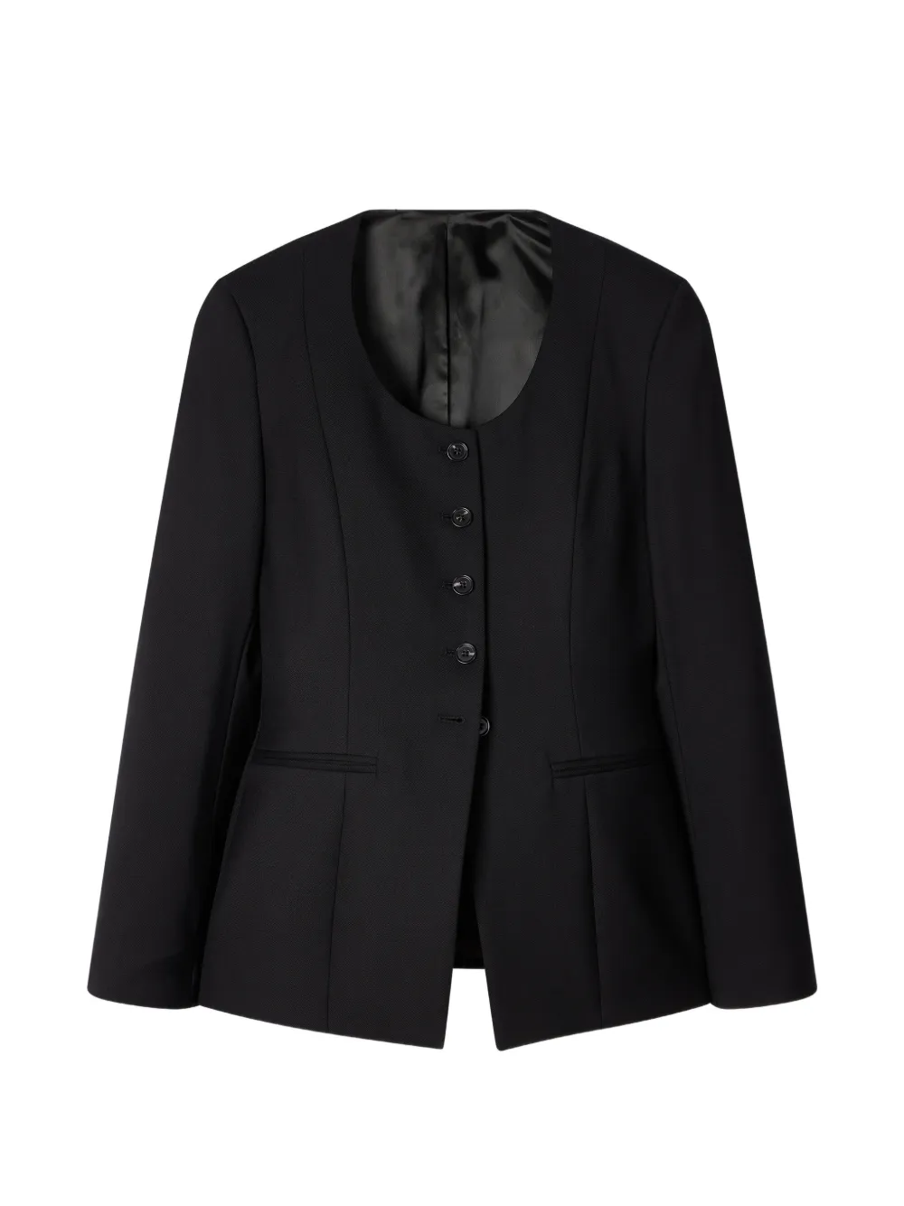 Paul Smith Kragenloser A Suit To Travel In Blazer - Schwarz