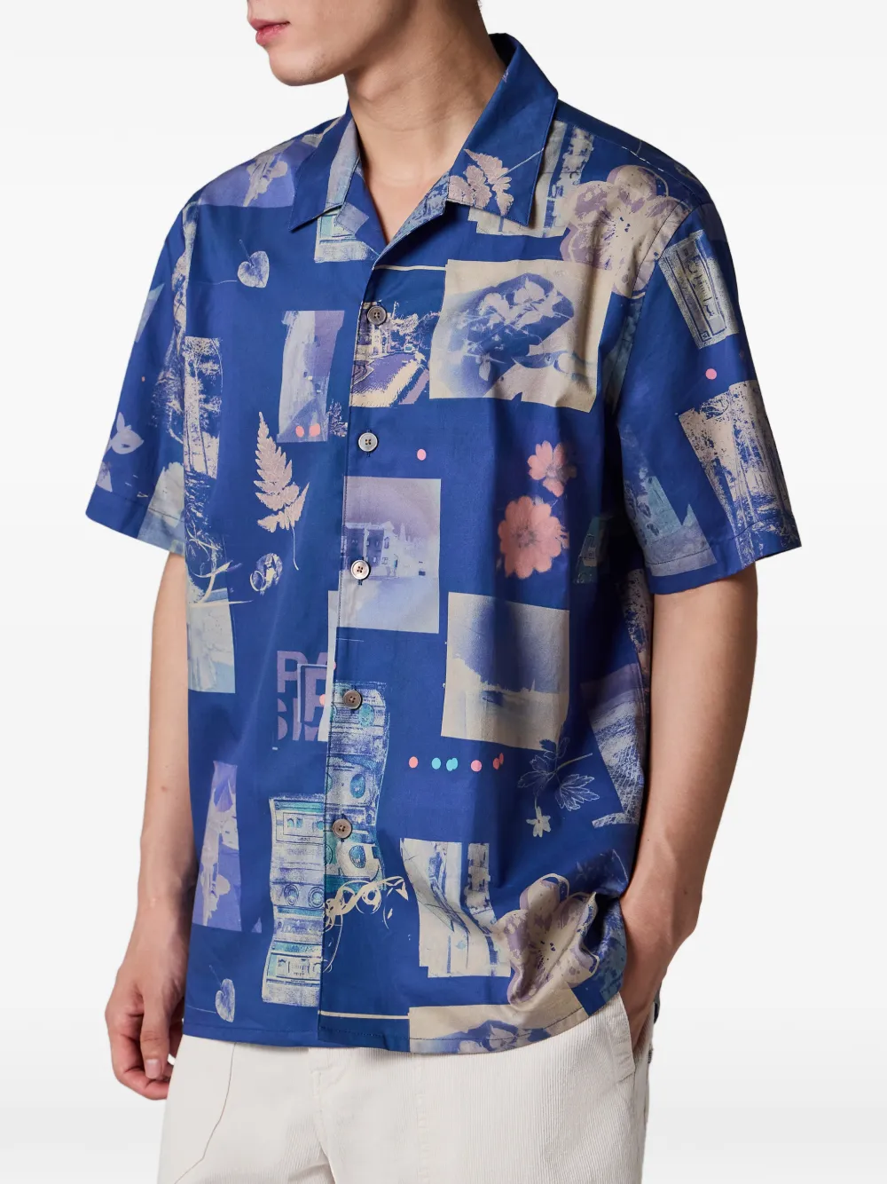 PS Paul Smith Overhemd met print Blauw