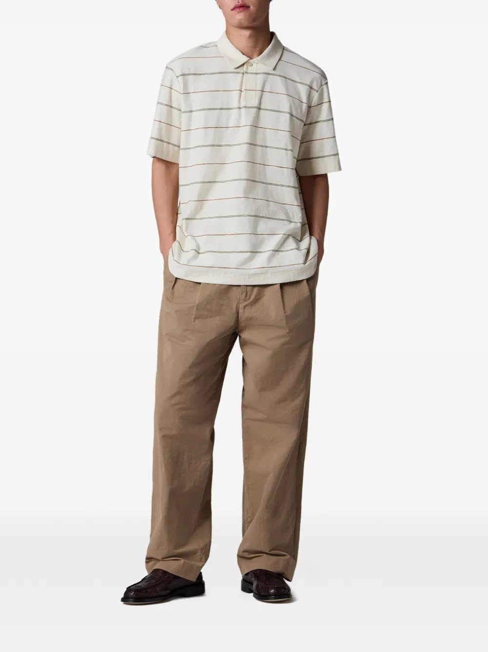 PS Paul Smith Gestreept katoenen poloshirt Beige