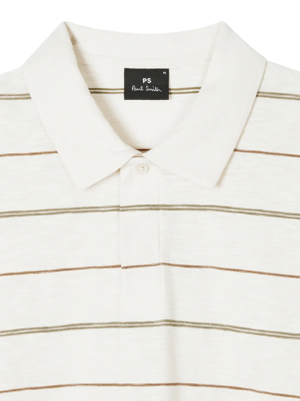 PS Paul Smith Gestreept katoenen poloshirt Beige