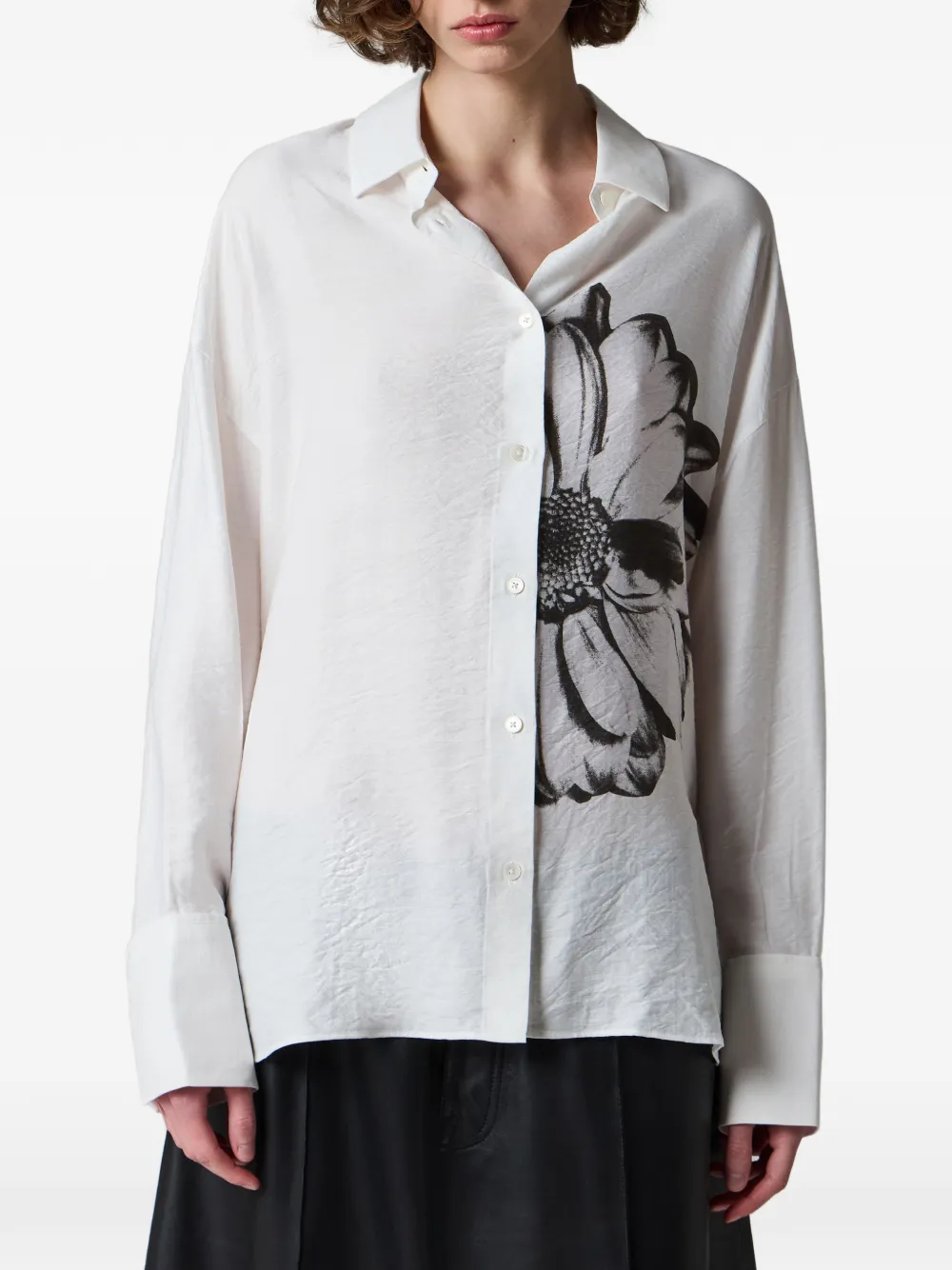 Paul Smith Daisy blouse met print Wit