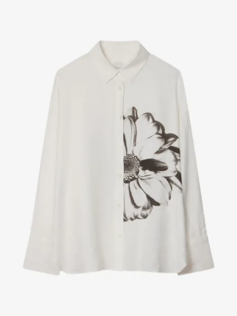 Paul Smith white Daisy placement print shirt