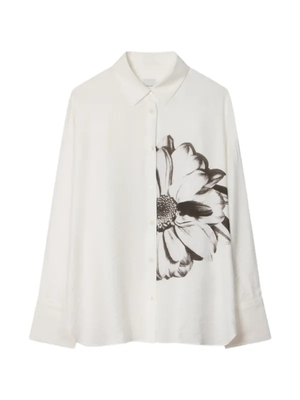 Paul Smith White Daisy Placement Print Shirt