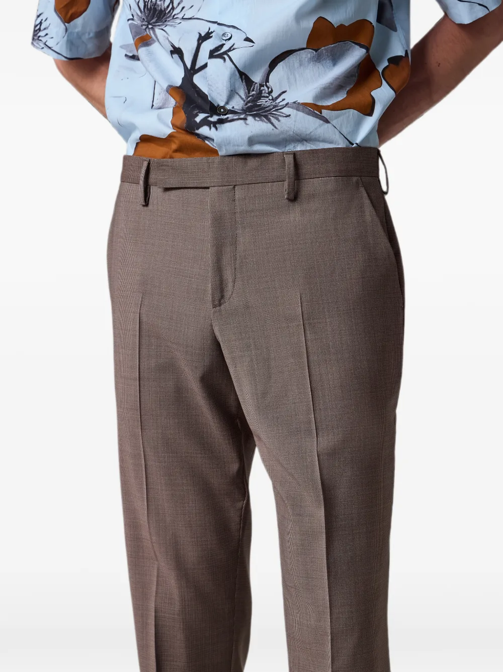 Paul Smith Geruite pantalon Bruin
