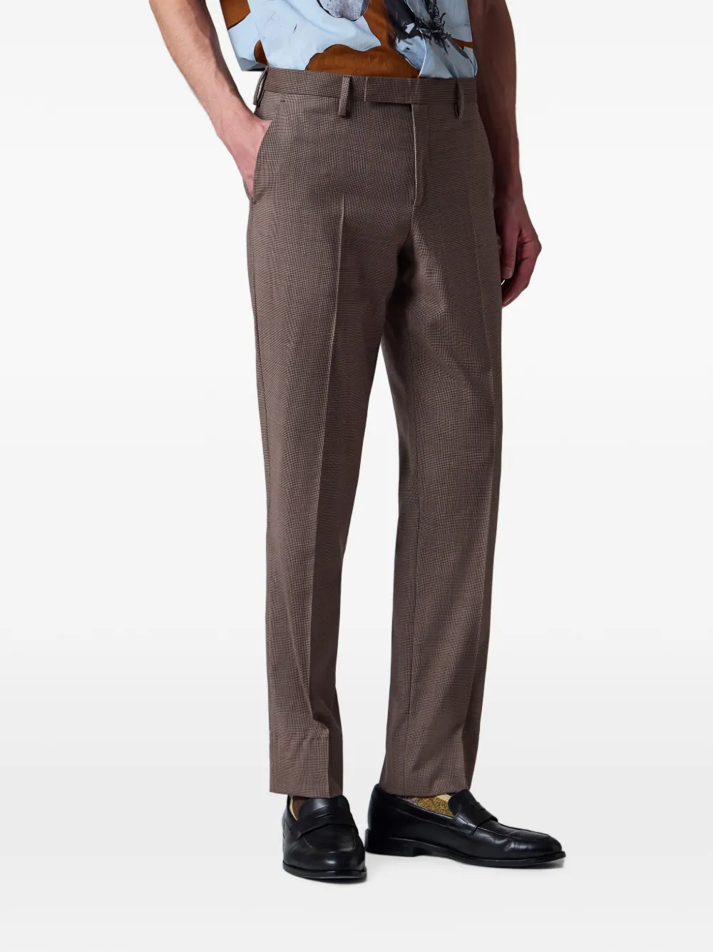 Paul Smith Geruite pantalon Bruin