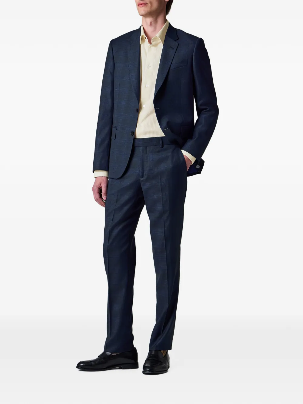 Paul Smith Regular-fit katoenen-zijden overhemd met beige streep