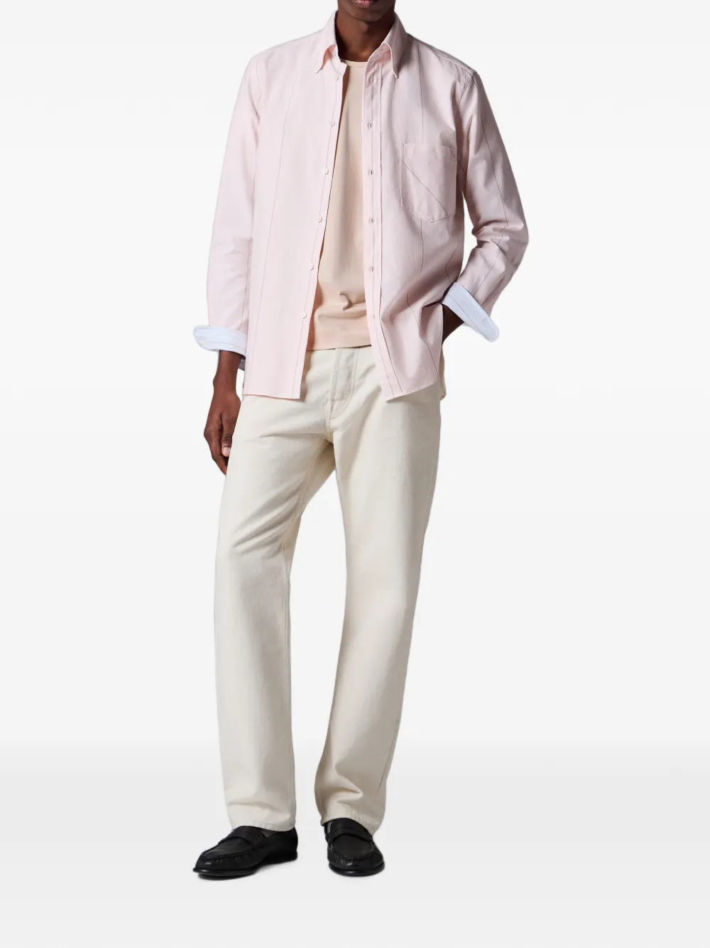 Paul Smith Regular-fit katoenen overhemd met roze streep