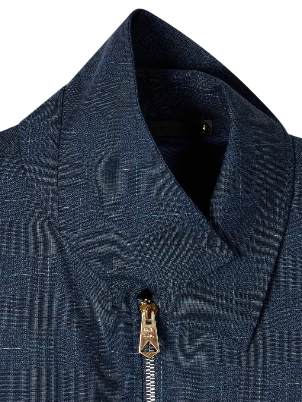 Paul Smith Geruit wollen jack met space-dye print Blauw