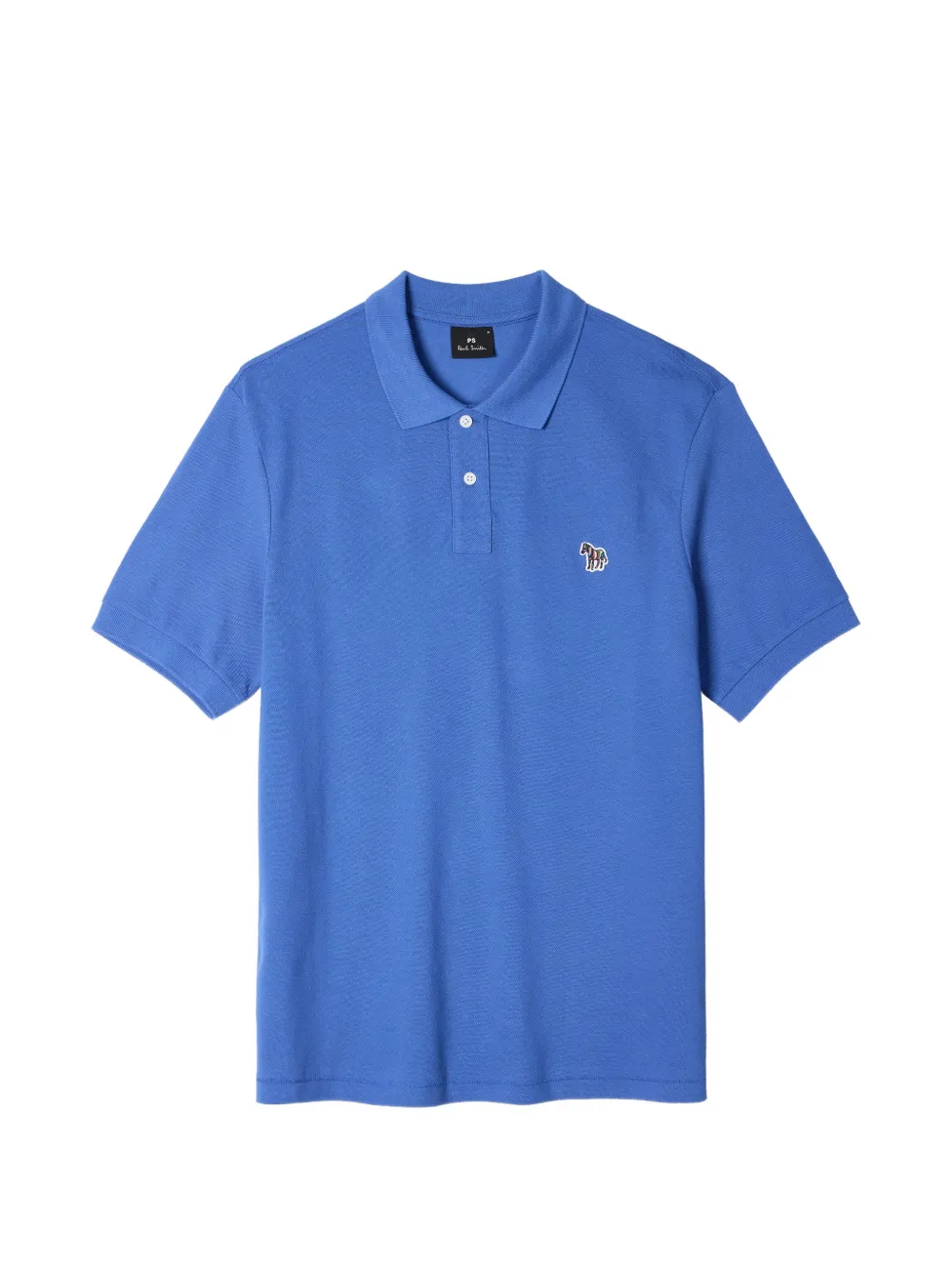 PS Paul Smith Polo Zebra in cotone biologico celeste - Blu