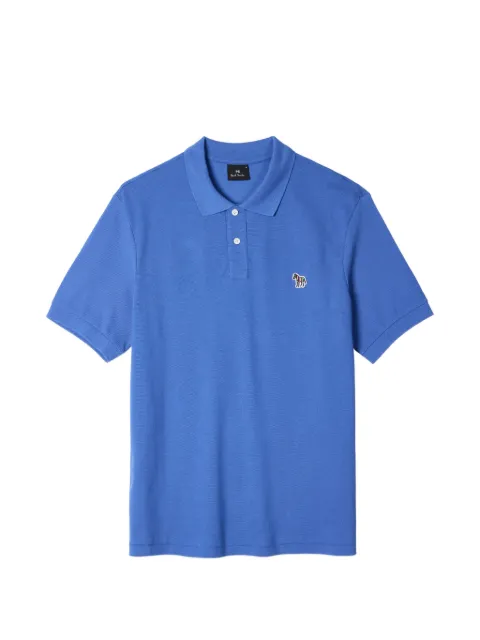 PS Paul Smith mid blue organic cotton Zebra polo shirt