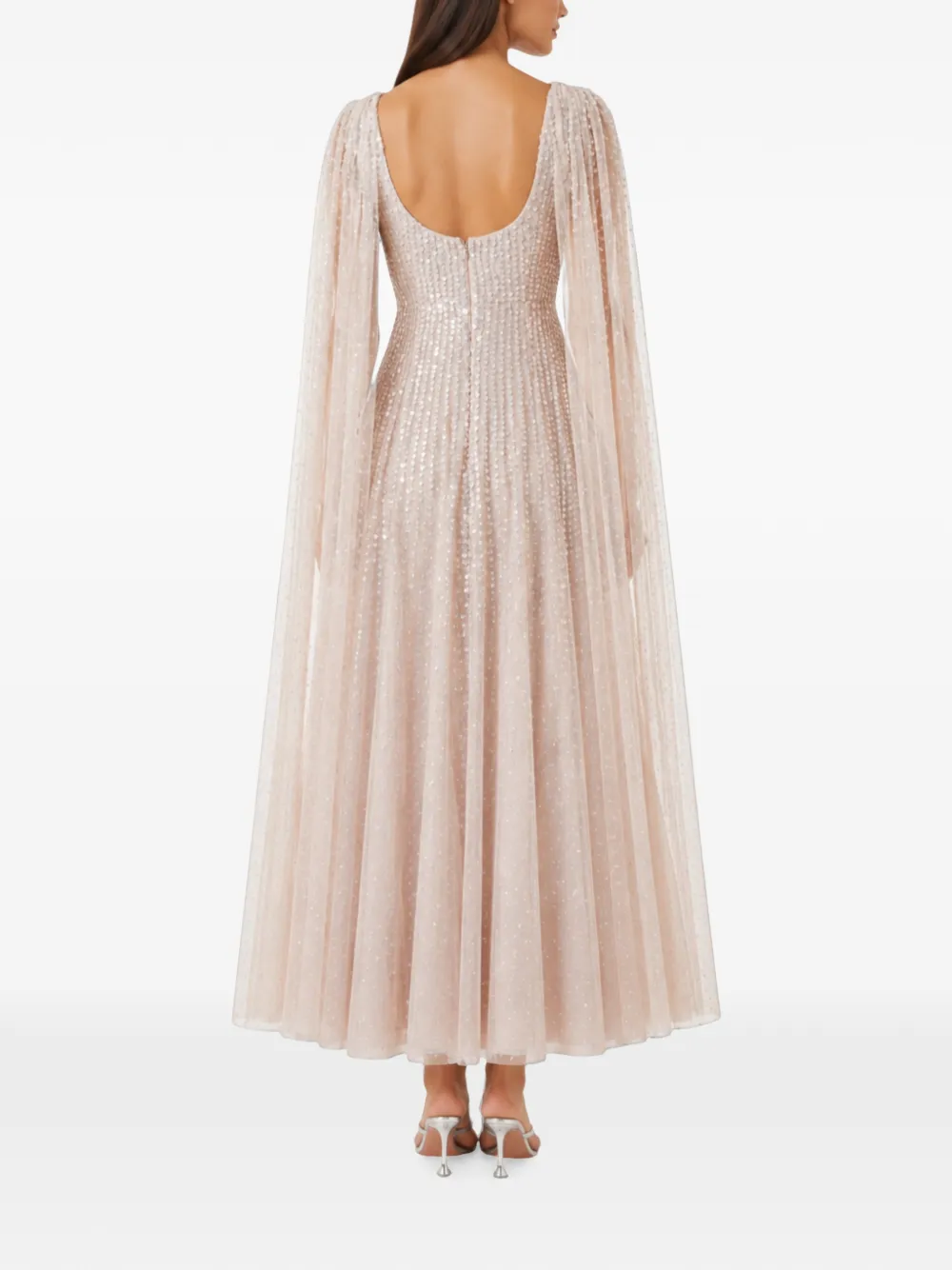Needle & Thread Moonlight sequin-embellished gown Beige