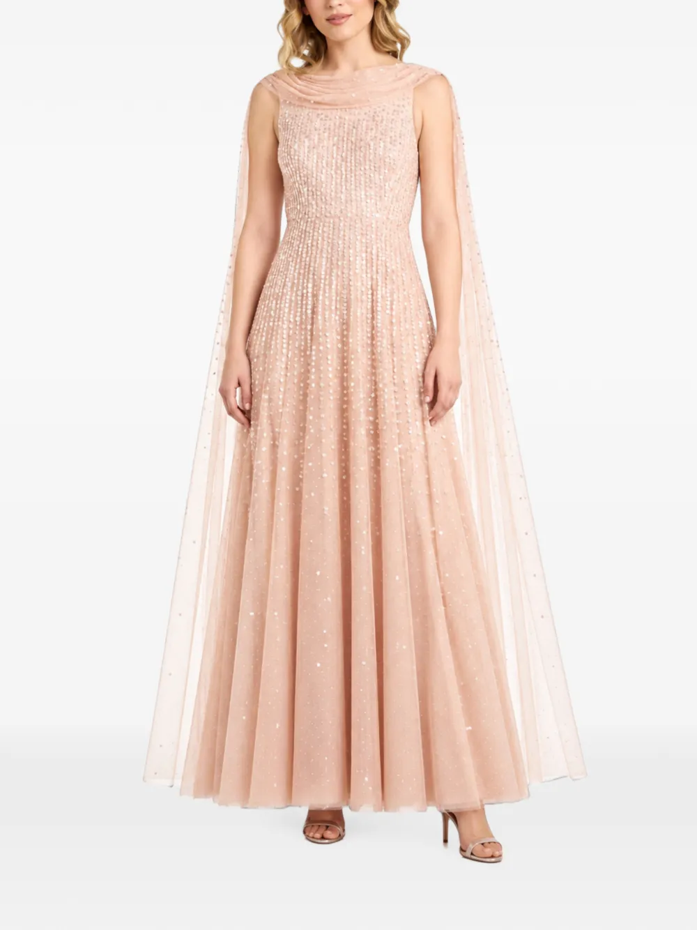 Needle & Thread Moonlight sequin-embellished maxi gown Roze