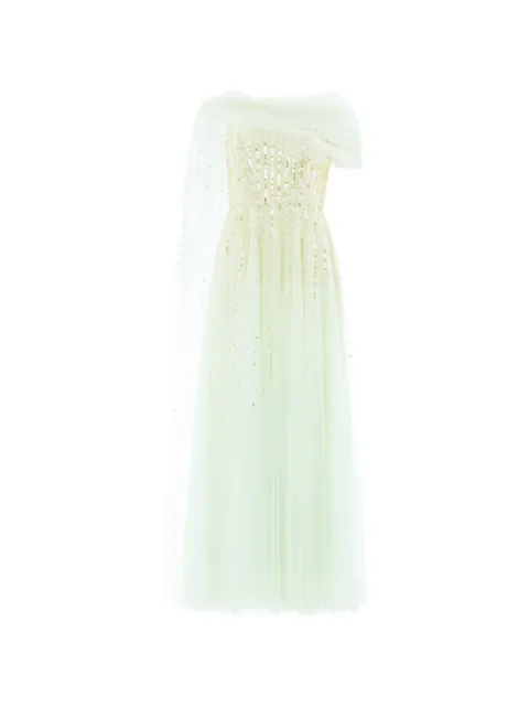 Needle & Thread Moonlight sequin-embellished draped gown