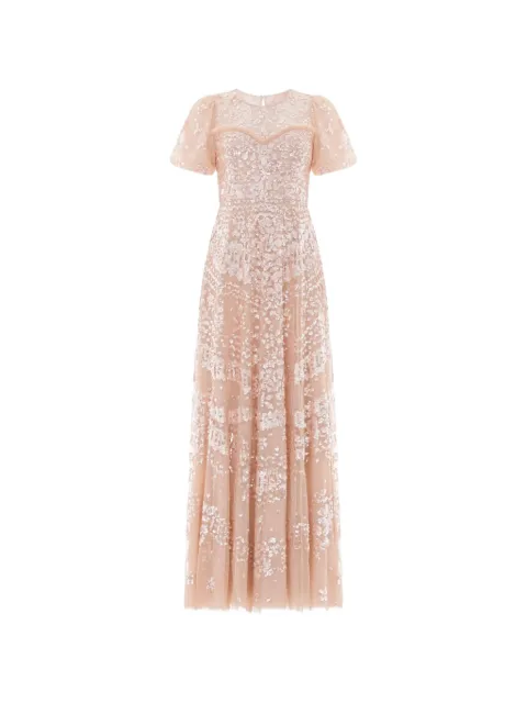 Needle & Thread Anais sequin-embellished gown
