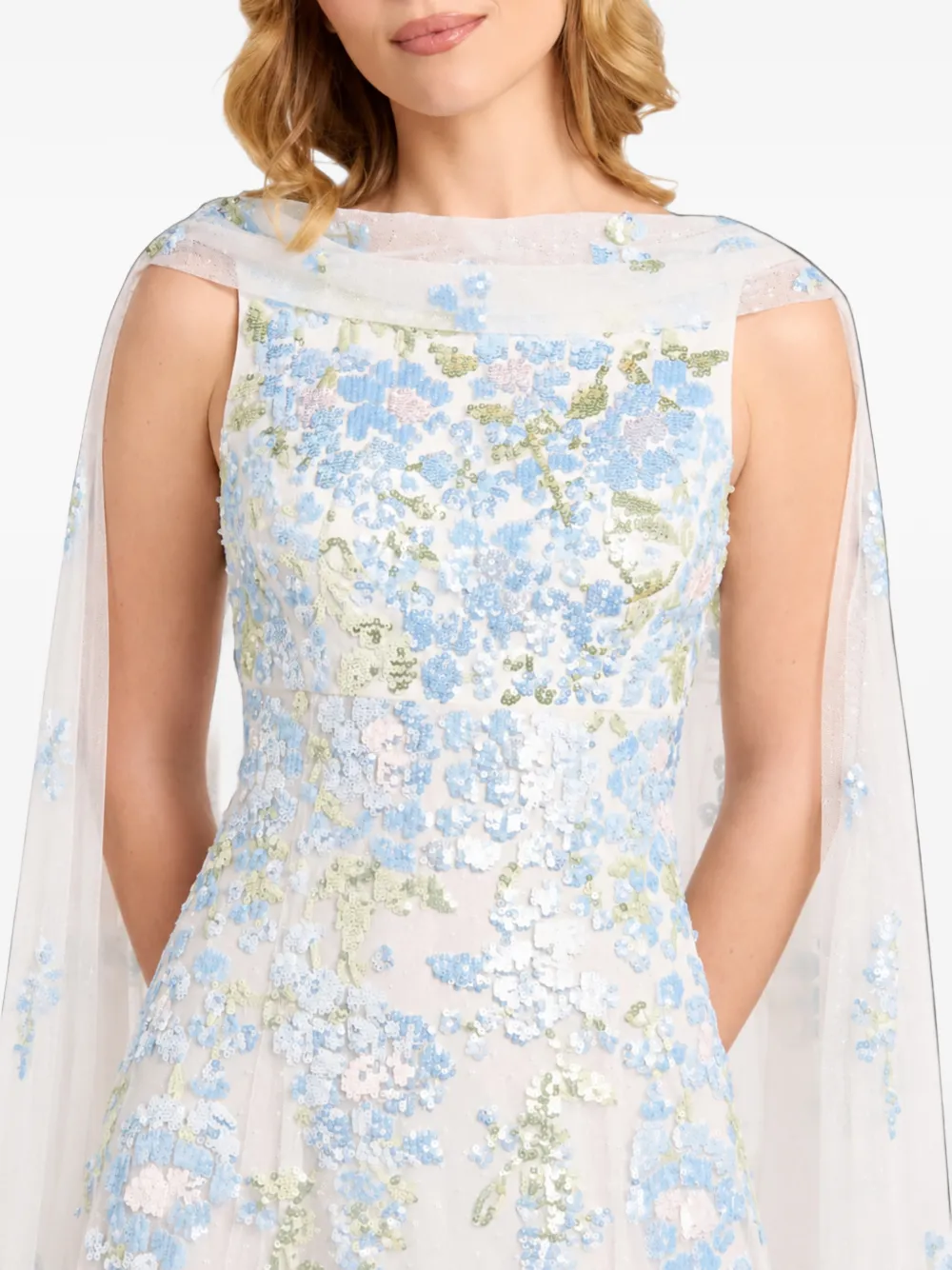 Needle & Thread Wisteria Sequin embellished maxi gown Wit