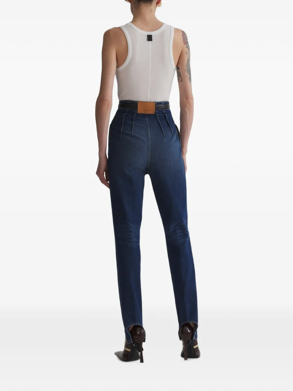 Mugler High-waist denim broek Blauw