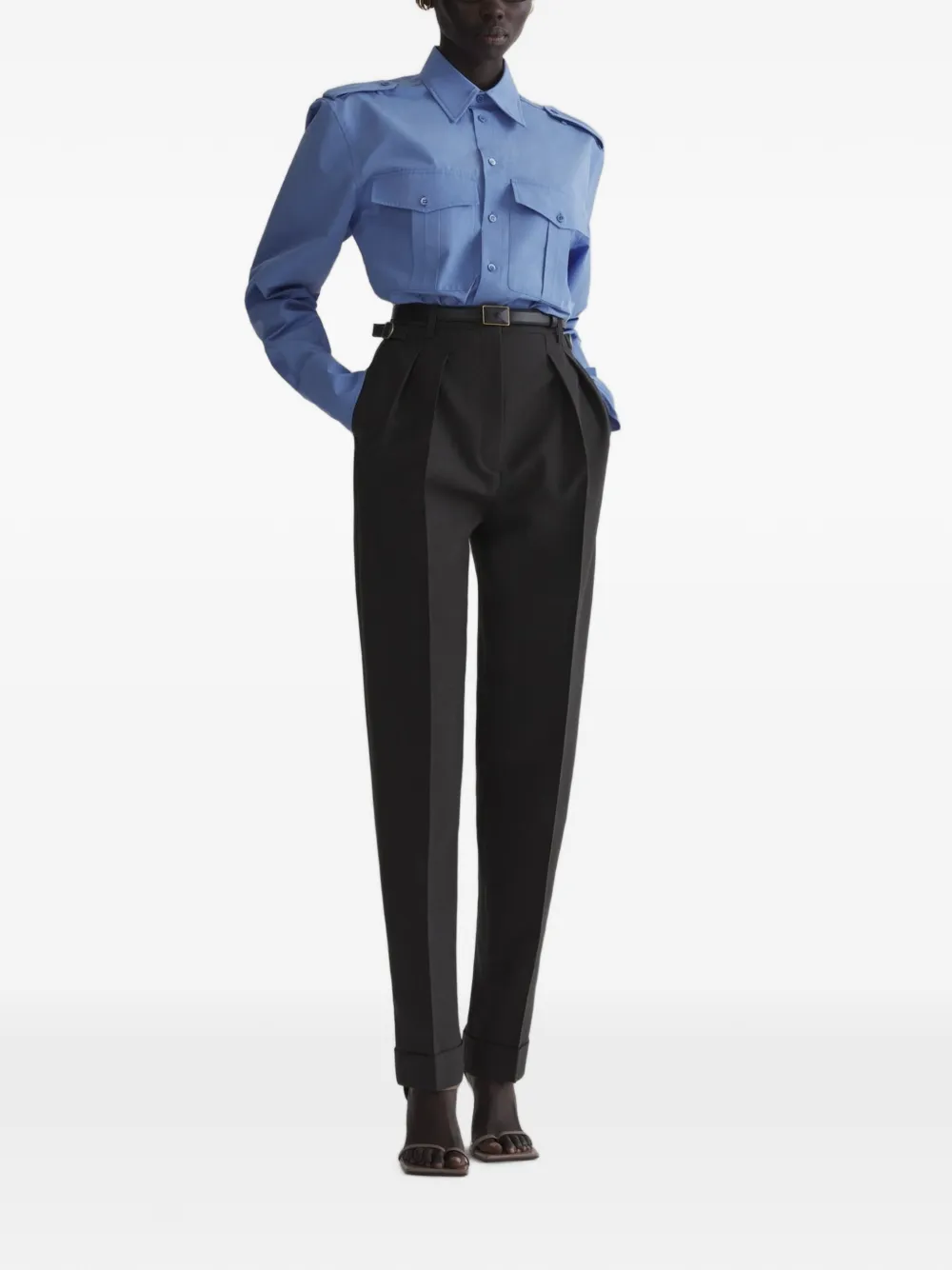Mugler Carrot broek Grijs