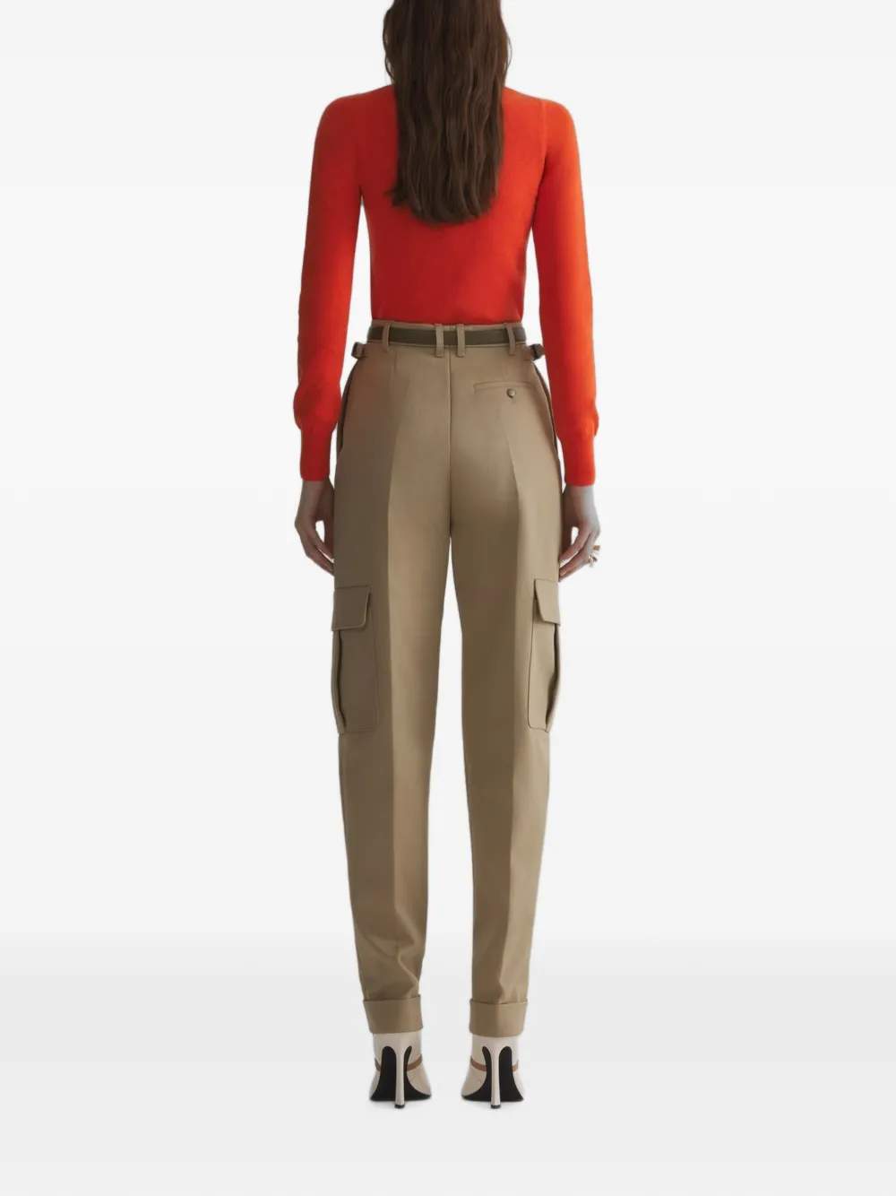 Mugler Kasjmier top met V-hals Rood